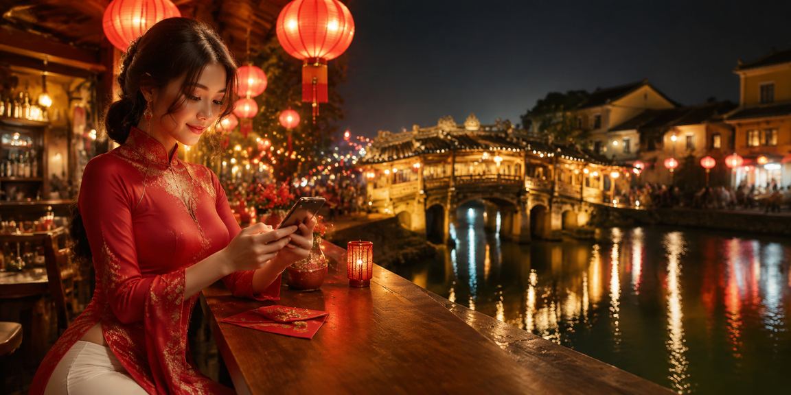 Người chơi Hội An kiểm tra trạng thái rút tiền nohu99 trên điện thoại